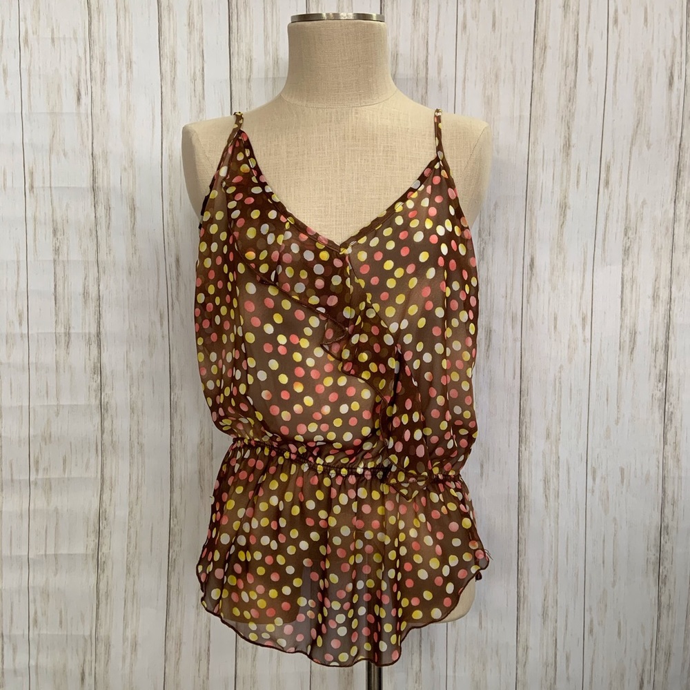 Renee C. Polka Dot Dress Tank Top